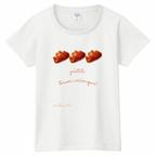 作品とろーりクリームぱんのTシャツ　　受注製作　白Tシャツ　