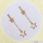 作品【SALE】2種のＳＴＡＲ　ピアス　◇イヤリング可能