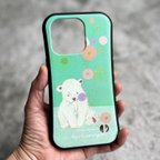 作品衝撃に強い iPhoneケース 可愛いスマホケース シロクマのスマホケース Rei Kumagai