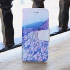 作品【紫陽花】手帳型スマホケース【iPhone７/８】