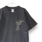 作品2・Tシャツ「ニット帽」スミ色