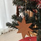 作品クリスマスオーナメント(星)　/ 無垢材　木製　オーナメント　インテリア　