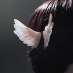 作品180日納期【白羽髪飾り】*翼の髪飾り*【デップアート】
