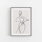 作品【0636】アートポスター　Woman Body Minimalist Drawing Art Print　Part 2 北欧　モノトーン　海外インテリア