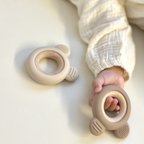 作品bare ring teether // くま 歯固め シリコン ウッド 木製 丸洗いOK おもちゃ ベビー 赤ちゃん 