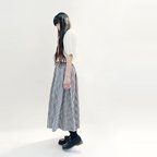 作品★サンプルSALE・30％OFF★ 黒×白 ギンガムチェック ロングスカート ●GINGHAM-SAMPLE-BLACK-A●