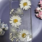 作品押し花iPhoneケース＊真白＊