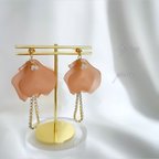 作品花びらpierce  花びらearring