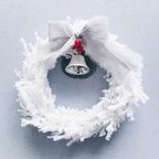 作品【white pampas bell wreath】ホワイト クリスマス リース パンパス シルバー ベル
