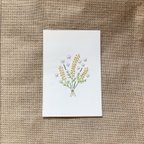 作品ミモザの紙刺繍カード