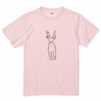 作品シカ　ベビーピンクTシャツ