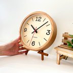 作品KATOMOKU muku clock 20 オーク km-136OARC 電波時計 連続秒針 小さいサイズ
