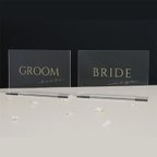 作品〘受付サイン〙 GROOM BRIDE ゴールド