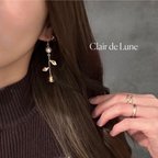 作品【人気No.2】Pearl rose pierce／earring