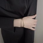 作品double bangle   真鍮　ステンレス