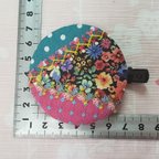 作品刺繍ヘアクリップ