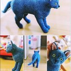 作品棒針編みの猫さん　Designer : andeBoo　データ購入のみ