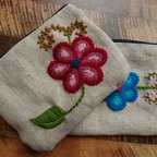 作品アヤクーチョ刺繍のポーチ