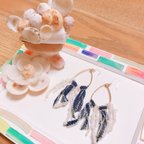 作品136 デニムのラフピアス