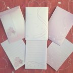 作品桜のミニ封筒と便箋セット＜ハガキサイズ＞