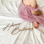 作品【送料無料】happybirthday ウッドバナー 誕生日 インテリア 装飾