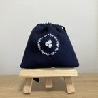 作品バラの刺繍巾着