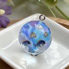 作品魚たちの空 レジン ネックレス ペンダント 