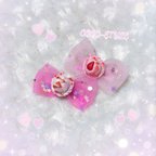 作品♡数量限定♡シャカシャカリボンのアイス♡ヘアクリップ 2こセット♡