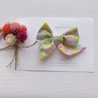 作品新作☘  ギリシャ限定　リバティリボン pinwheel   bow ヘアリボンクリップピン 輸入リバティ　ベッツィ　ベルリローズ　Mサイズ