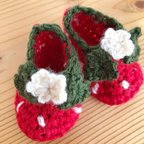 作品ベビー　ソックス　シューズ(いちご2)                      Baby Socks Shoes (Strawberry2)