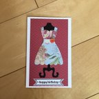 作品ドレスのお誕生日カード