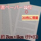 作品洋書ペーパー(約21cm×13cm)　20枚→30枚に増量中