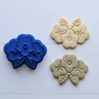 作品3つのお花（スタンプ付き）クッキー型・クッキーカッター