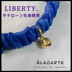 作品【NEW】ローンで作った子猫もつけれるシュシュ首輪・LIBERTY生地使用