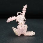 作品【ビーズアクセサリー】☆キララうさぎ（大）ピンク☆ 