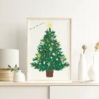 作品クリスマスツリー  インテリア  北欧 ポスター おしゃれ オーダーサイズ【受注生産】