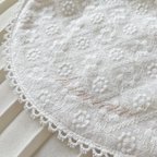 作品お名前刺繍𖦞赤ちゃん想いのレーススタイ（送料無料）