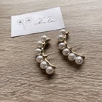 作品"chula" pearl cuff pierce