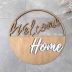 作品*送料込み*【Welcome+Home】ウェルカムボード(ナチュラル)