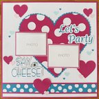 作品［NEW］スクラップブッキング  12インチ 完成品 Le’ts P arty 〜 SAY CHEESE!〜