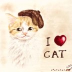作品【原画】I LOVE CAT