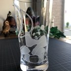 作品パンダがフレンドリーに感謝を伝えてくれるグラス