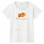 作品焼き立てパンいっぱいのTシャツ    受注製作　白Tシャツ