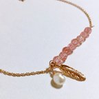 作品Cherry x pink gold k14gf bracelet 