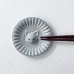 作品マメ皿箸置 ネコ