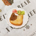 作品ミニチュアフード　ねこ食パン　トースト