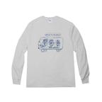 作品ベンガル　ネコ　バス　ロンT　~ smiles bus　Longsleeve T-shirts ~　Ash　ﾓｼﾞﾌﾞﾙｰ