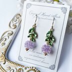 作品紫陽花・雨を愛する花ピアス1