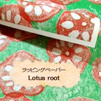 作品縁起物のれんこんのイラスト☆Lotus rootペーパー