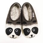 作品FINAL SALE!! 19 - 23,5cm//スリッパ//天然ウール100% 《Cute Panda》